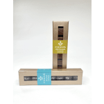 Two boxes of Fran's chocolate caramels stacked on a white background.