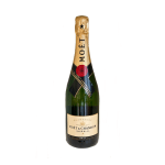 Bottle of Moët & Chandon champagne with a black ribbon