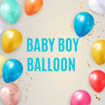 9" Baby Boy Mylar Balloon