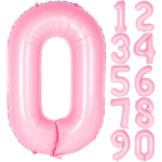 Pink number balloons, including a large 0 and smaller digits 1-9