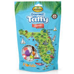 Blue bag of Florida-themed gourmet saltwater taffy