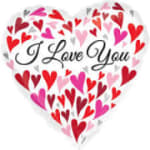 Heart-shaped graphic with "I Love You" text and red and pink hearts