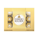 Box of Ferrero Rocher hazelnut chocolates