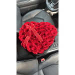 Medium Heart Box With Red Roses