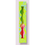 Colorful packaged curly ribbon or decorative wrap with a twisted design