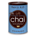 Blue canister of David Rio Elephant Vanilla chai tea