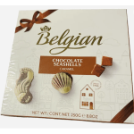 Box of Belgian chocolate seashells caramel candy