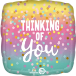 Confetti balloon with "Thinking of You" text