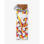 Wrapped chocolate bar with colorful unicorn-patterned packaging