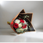 12 Rouses red & white Bouquet