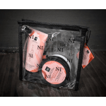 Gift set in a clear zip pouch with grapefruit body care items