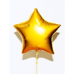 Gold star-shaped balloon on a stick