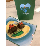 Pop-up volcano card with "i lava you" text