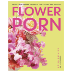 Book cover with pink flowers on a yellow background