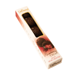 Box of raspberry cream chocolates with a window showing three pieces