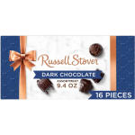 Box of Russell Stover dark chocolate assorted candies