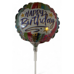 Happy Birthday 4” Stick Balloon 3