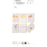 Set of floral greeting cards with watercolor flowers and envelopes