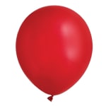 Single red balloon on a white background