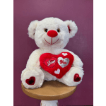 White Kyute Bear with Heart