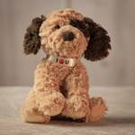 8" I Love You Plush Dog