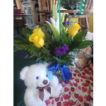 BEAR WITH BOUQUET
