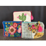 Embroidered Cosmetic Bag