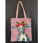 Embroidered Goat Tote