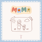 Mother's Day card with a simple drawing of a mother and child