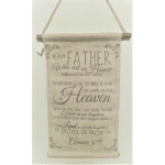 Hanging wall scroll with a prayer about our Father in Heaven