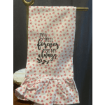 Heart-patterned fabric banner with the words "You will forever be my always"