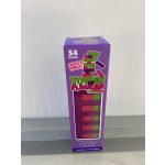 Purple box of adult party blocks with colorful stacked pieces