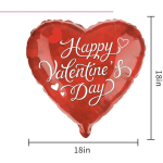 Red heart-shaped balloon with "Happy Valentine's Day" text