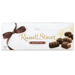 Box of assorted chocolates with a brown ribbon