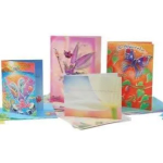 Colorful greeting cards with butterfly and floral designs