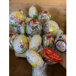 Bouquet of get well balloons in a silver vase