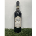 Bottle of Chianti wine standing on artificial grass