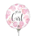 Pink balloon with "It's a Girl" text