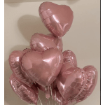 3 Pink Heart Balloons 18''