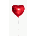 3 Red Heart Ballons 18"