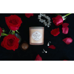 "La Vie en Rose" Bohemian rose, fig, green leaves