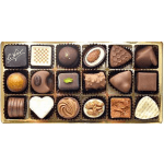 Assorted chocolates in a gift box