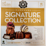 Box of assorted handmade chocolate truffles and caramels