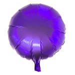 Purple round foil balloon on a white background