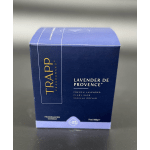 Blue boxed Trapp fragranced candle labeled Lavender de Provence