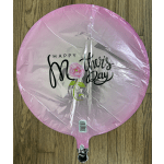 Pink round balloon with "Happy Mother's Day" text and a flower graphic