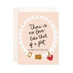 Pet sympathy card with a heart and collar illustration