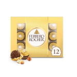 Ferrero Rocher chocolate gift box with 12 gold-wrapped candies