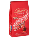 Red Lindt Lindor milk chocolate truffles box