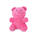 Pink teddy bear plush toy on a white background